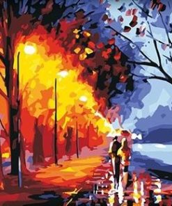 Romantic Lovers Night Scene Paint By Numbers