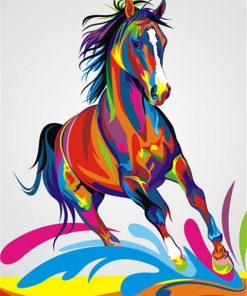 Colorful Arabian Horse Painting Kit Paint By Numbers