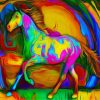 Psychedelic Horse Rainbow Paint By Numbers