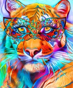Colorful Bengal Tiger Paint By Numbers