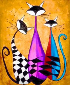Colorful Cats Paint By Numbers