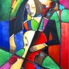 Abstract Cello Musician Paint By Numbers