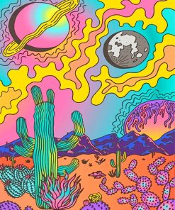 Colorful Abstract Hippie Paint By Numbers