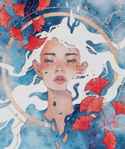 Watercolor Art Girl Paint By Numbers