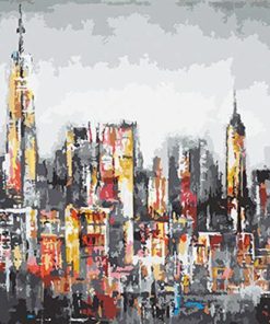 New York Abstract Skyline Paint By Numbers