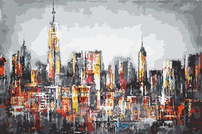 New York Abstract Skyline Paint By Numbers