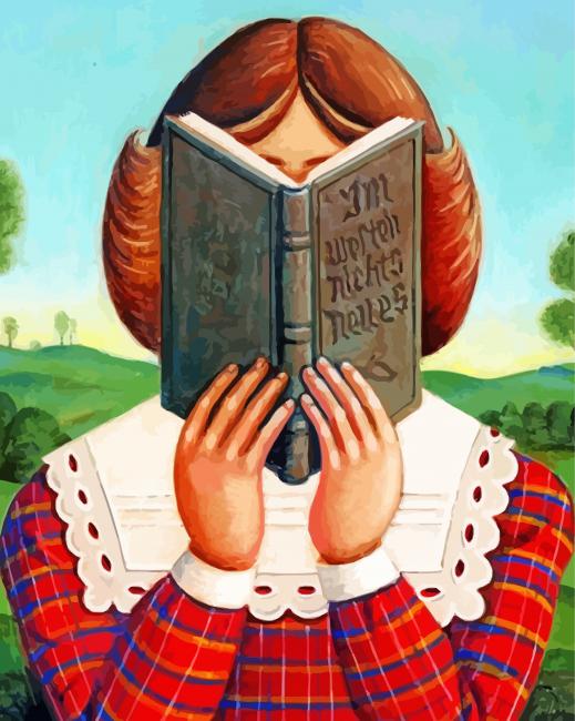 Finalizing the Woman Reading artwork