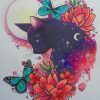 Floral Cat Art Paint By Numbers