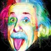 Colorful Albert Einstein Paint By Numbers