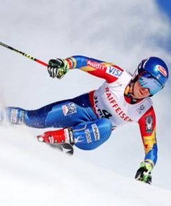 Mikeala Shiffrin Skiing Adventure Paint By Numbers
