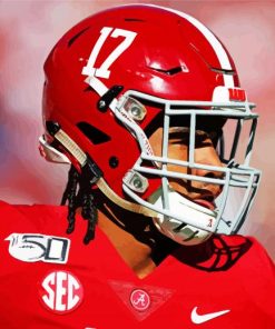 Jaylen Waddle Football Paint By Numbers