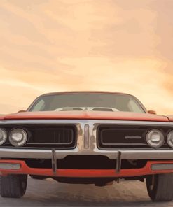 Red American Muscle Car Paint By Numbers
