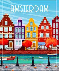 Charming Amsterdam Scenes Paint By Numbers