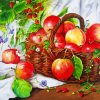 Red Apples Basket Paint By Numbers