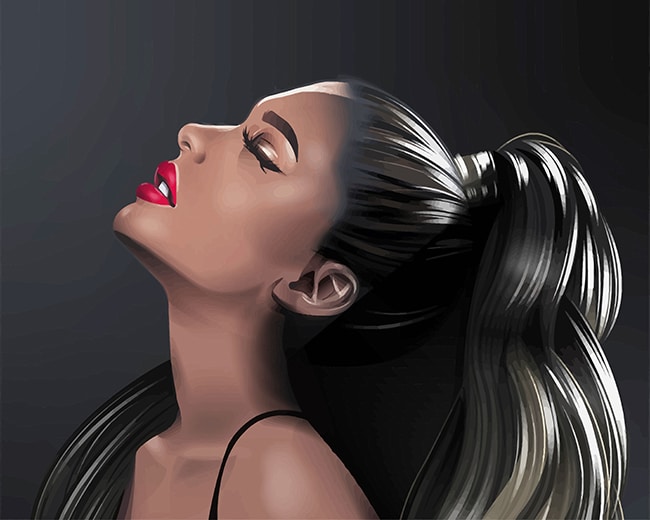 Finalizing Ariana Grande Paint by Numbers Artwork