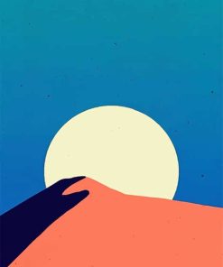 Moonlit Desert Landscape Paint By Numbers