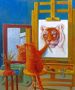 Cat and Tiger Paint By Numbers