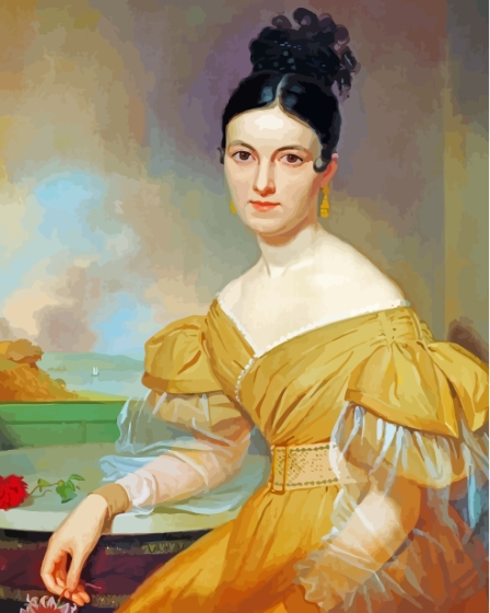 Finalizing the Asher Brown Durand Lady Painting