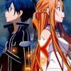 Asuna and Kazuto Anime Paint By Numbers