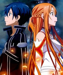 Asuna and Kazuto Anime Paint By Numbers