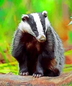 Forest Badger Paint By Numbers