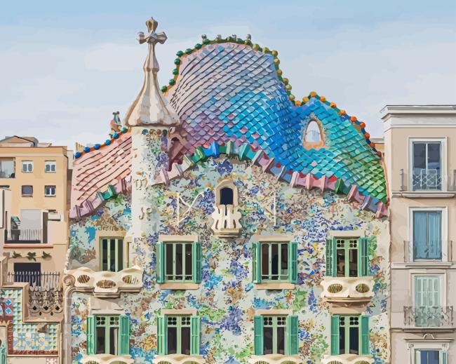 Finalizing the Casa Batllo paint By Numbers Artwork