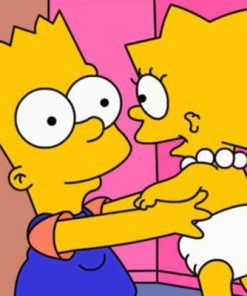Bart and Lisa Simpson Cartoon Paint By Numbers