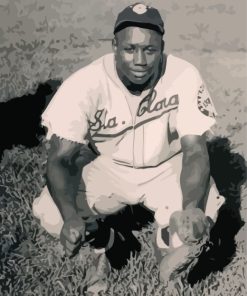 Josh Gibson Black and White Paint By Numbers