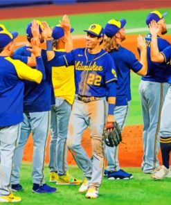 Milwaukee Brewers Baseball Paint By Numbers