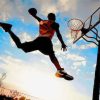 Basketball Sports Silhouette Paint By Numbers