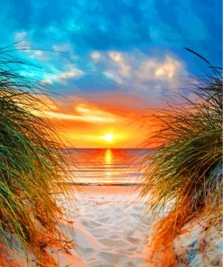 Sunset Seaside Scene Paint By Numbers