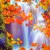 Autumn Waterfall Majesty Paint By Numbers