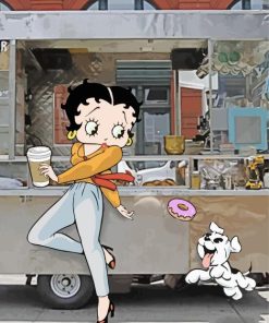 Betty Boop Cartoon Dog Paint By Numbers