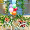 Bicycle Balloons Vintage Scene Paint By Numbers