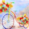 Bicycle and Flower Art Paint By Numbers