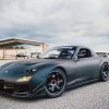 Black Mazda Rx7 Sports Car Paint By Numbers
