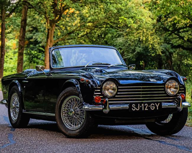 finalizing Classic Mercedes Benz Paint By Numbers artwork