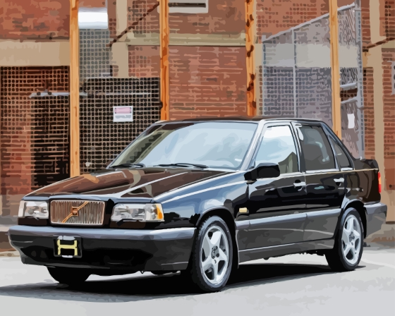 Finalizing Volvo 850 Black Car Artwork