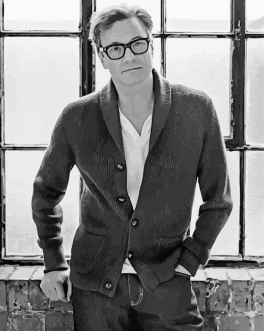 Finalizing Colin Firth paint artwork