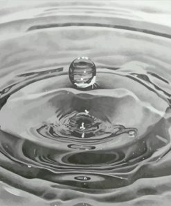 Monochrome Water Drop Paint By Numbers