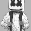 Marshmello Black And White Paint By Numbers