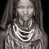 Beautiful African Woman Black and White Paint By Numbers
