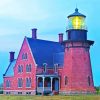 Block Island Lighthouse Rhode Island Paint By Numbers