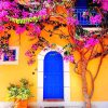 Greek Blue Doors Landscape Paint By Numbers