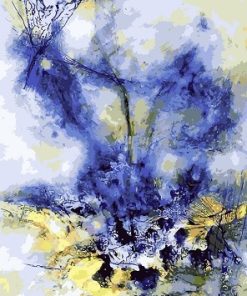 Blue Sand Abstract Pattern Paint By Numbers