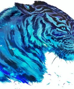 Blue Tiger Animal Art Paint By Numbers