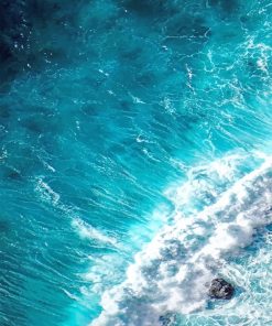 Blue Seascape Waves Paint By Numbers