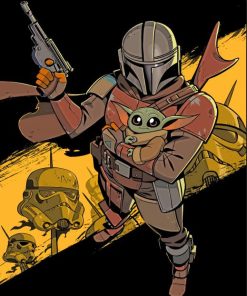 Star Wars Boba Fett Yoda Paint By Numbers