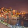 Boccadasse Genova Night View Paint By Numbers