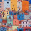 Colorful Bosa Sardinia Paint By Numbers
